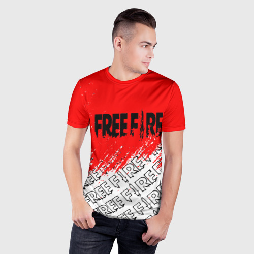 Мужская футболка 3D Slim с принтом Фри фаер | День Booyah,, фото на моделе #1