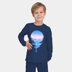 Детская пижама с лонгсливом хлопок Луна море - фото 2