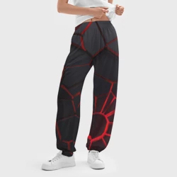 Женские джоггеры оверсайз 3D Адские 3D плиты 3Д геометрия плиты - фото 2