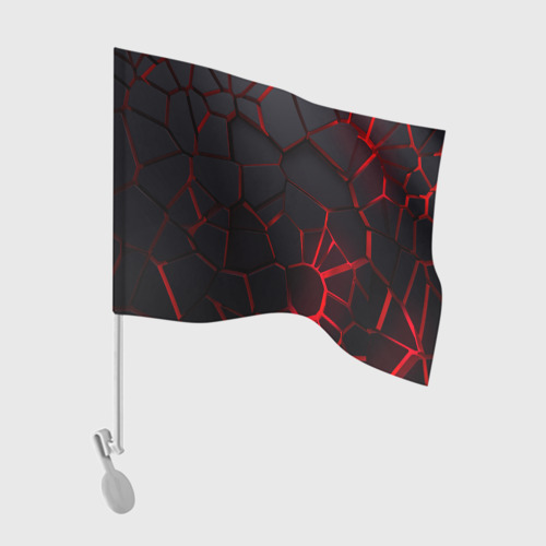 Флаг для автомобиля Адские 3D плиты 3Д геометрия плиты