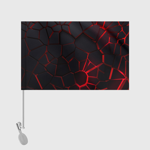 Флаг для автомобиля Адские 3D плиты 3Д геометрия плиты - фото 2