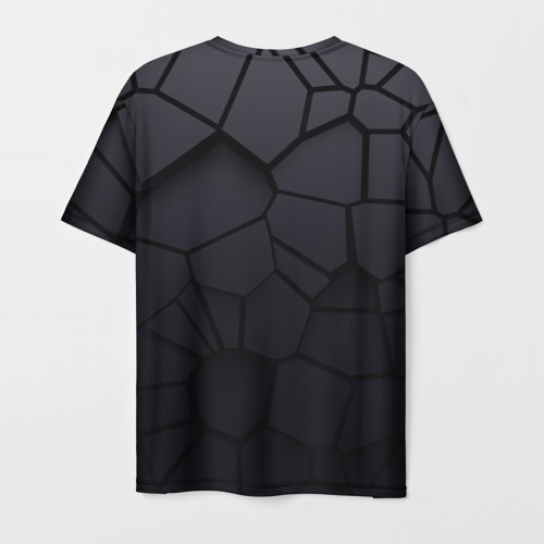 Мужская футболка 3D Карбоновые очень тёмные плиты, цвет 3D печать - фото 2
