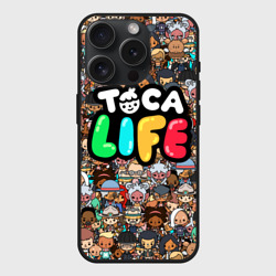 Чехол силиконовый для Apple iPhone 15 Pro матовый Toca Boca game Тока бока