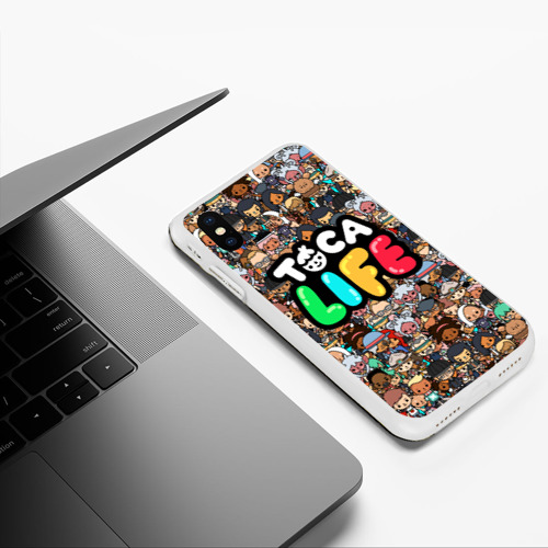 Чехол для iPhone XS Max матовый Toca Boca game Тока бока, цвет белый - фото 5