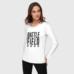 Женский лонгслив хлопок Battlefield 2042 логотип - фото 2
