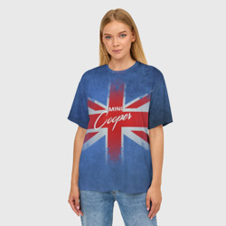 Женская футболка oversize 3D Mini Cooper Великобритания - фото 2