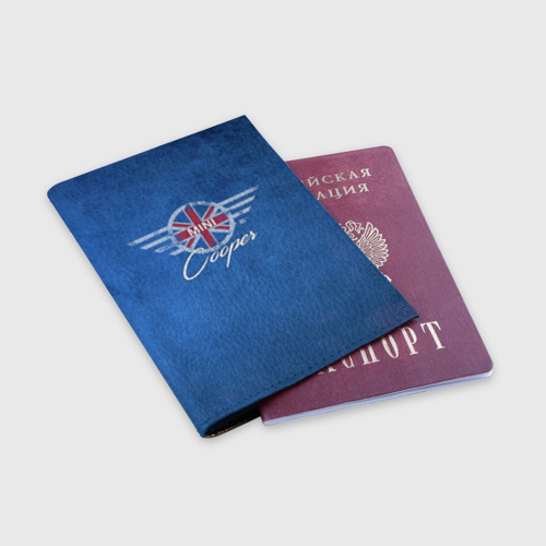 Обложка для паспорта матовая кожа Логотип Mini, цвет пыльно-розовый - фото 3