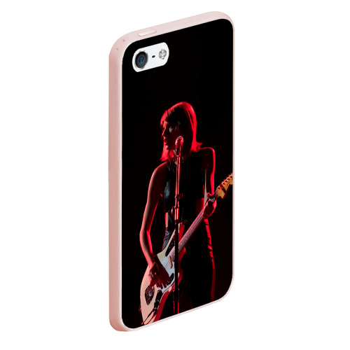 Чехол для iPhone 5/5S матовый Тейлор на концерте, цвет светло-розовый - фото 3