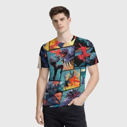 Мужская футболка 3D Ведьмак The Witcher комикс - фото 2