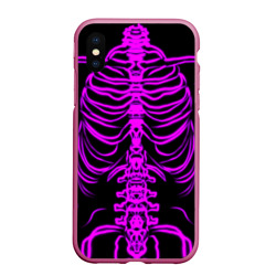 Чехол для iPhone XS Max матовый Розовые кости