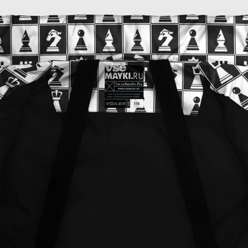 Зимняя куртка для девочек 3D Шахматные фигуры, цвет черный - фото 7