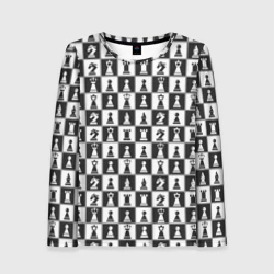 Женский лонгслив 3D Шахматные фигуры
