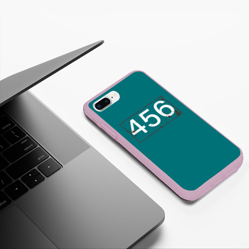 Чехол для iPhone 7Plus/8 Plus матовый Игрок в кальмара 456, цвет розовый - фото 5