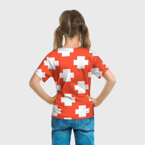 Детская футболка 3D с принтом Кофта Риты Toca life world, вид сзади #2