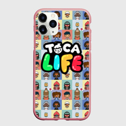 Чехол для iPhone 11 Pro Max матовый Toca Boca characters Тока бока персонажи