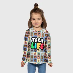 Детский лонгслив 3D Toca Boca characters Тока бока персонажи - фото 2