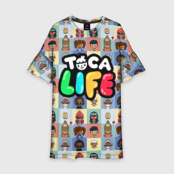 Детское платье 3D Toca Boca characters Тока бока персонажи