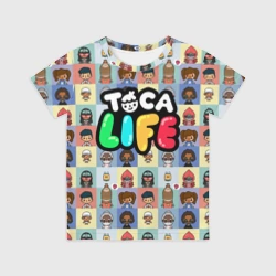 Детская футболка 3D Toca Boca characters Тока бока персонажи