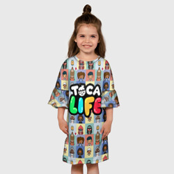 Детское платье 3D Toca Boca characters Тока бока персонажи - фото 2