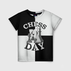Детская футболка 3D Шахматный День