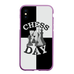 Чехол для iPhone XS Max матовый Шахматный День