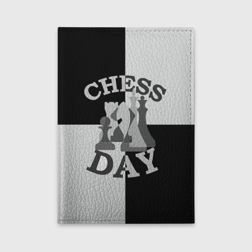 Обложка для автодокументов Шахматный День, цвет фиолетовый