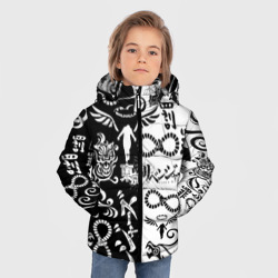 Зимняя куртка для мальчиков 3D Токийские мстители логобомбинг чб - фото 2