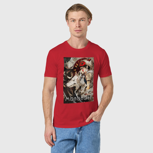 Мужская футболка хлопок Мононоке, цвет красный - фото 3