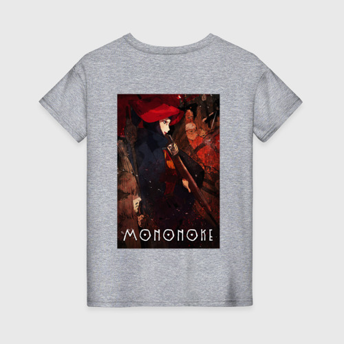 Женская футболка хлопок Мононоке, цвет меланж - фото 2