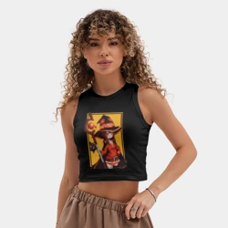 Женская укороченная майка-топ хлопок Коносуба - Мегумин  - фото 2