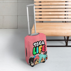 Чехол для чемодана 3D Toca Boca Тока бока персонажи игры - фото 2