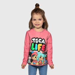 Детский лонгслив 3D Toca Boca | Тока бока персонажи игры - фото 2