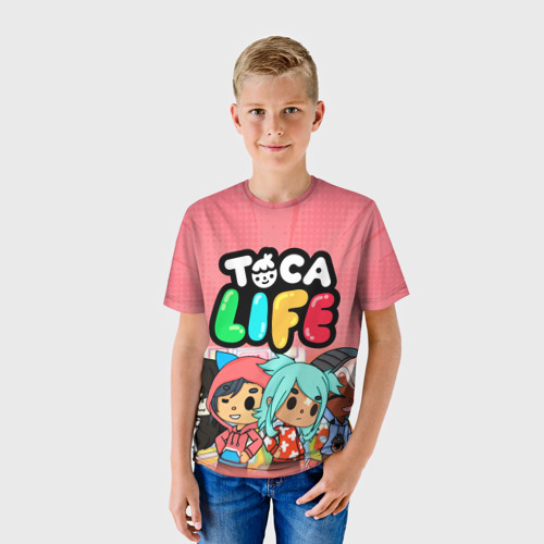 Детская футболка 3D Toca Boca Тока бока персонажи игры, цвет 3D печать - фото 3