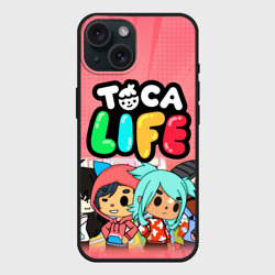 Чехол силиконовый для Apple iPhone 15 матовый Toca Boca | Тока бока персонажи игры