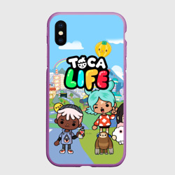 Чехол для iPhone XS Max матовый Toca Boca Тока бока Рита, Зик, Нари, Леон