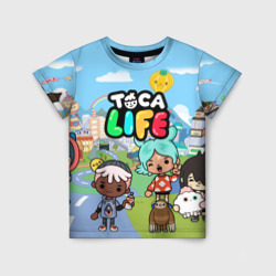 Детская футболка 3D Toca Boca Тока бока Рита, Зик, Нари, Леон