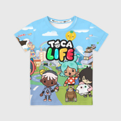 Детская футболка 3D Toca Boca Тока бока Рита, Зик, Нари, Леон
