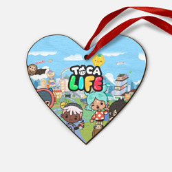 Деревянная игрушка Сердце Toca Boca Тока бока Рита, Зик, Нари, Леон
