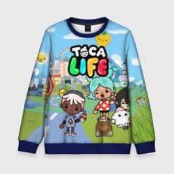 Детский свитшот 3D Toca Boca Тока бока Рита, Зик, Нари, Леон