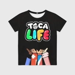 Детская футболка 3D Toca Boca Тока бока дружба