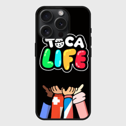 Чехол силиконовый для Apple iPhone 15 Pro матовый Toca Boca Тока бока дружба