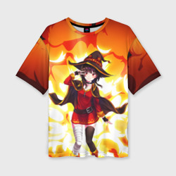 Женская футболка oversize 3D MeguminKonoSuba