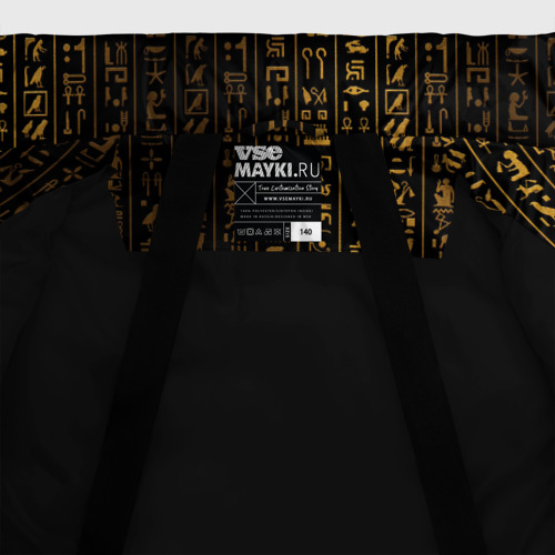 Зимняя куртка для мальчиков 3D Египетские иероглифы золотом, цвет черный - фото 7