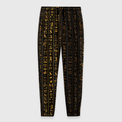 Мужские брюки 3D Египетские иероглифы золотом