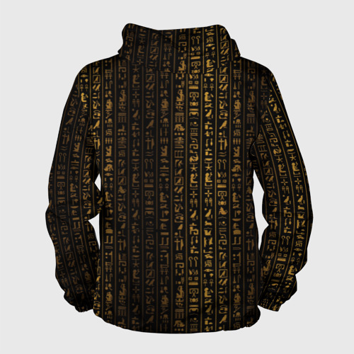 Мужская ветровка 3D Египетские иероглифы золотом, цвет черный - фото 2