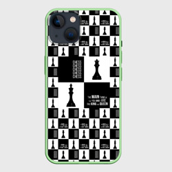 Чехол для iPhone 14 Шахматы - король и королева