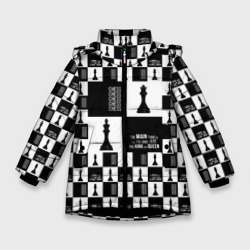 Зимняя куртка для девочек 3D Шахматы. Король и королева. 2022