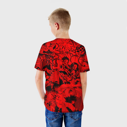 Детская футболка 3D Танджиро Камадо ,Клинок, рассекающий демонов, цвет 3D печать - фото 4