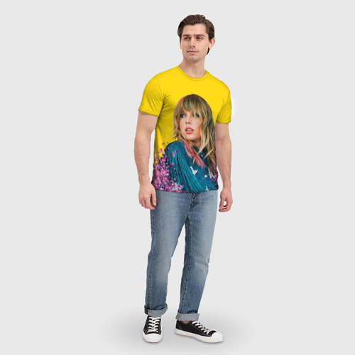 Мужская футболка 3D с принтом Красотка Тейлор, вид сбоку #3