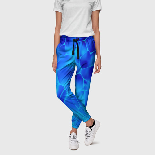 Женские брюки 3D с принтом Ice Under Water, фото на моделе #1